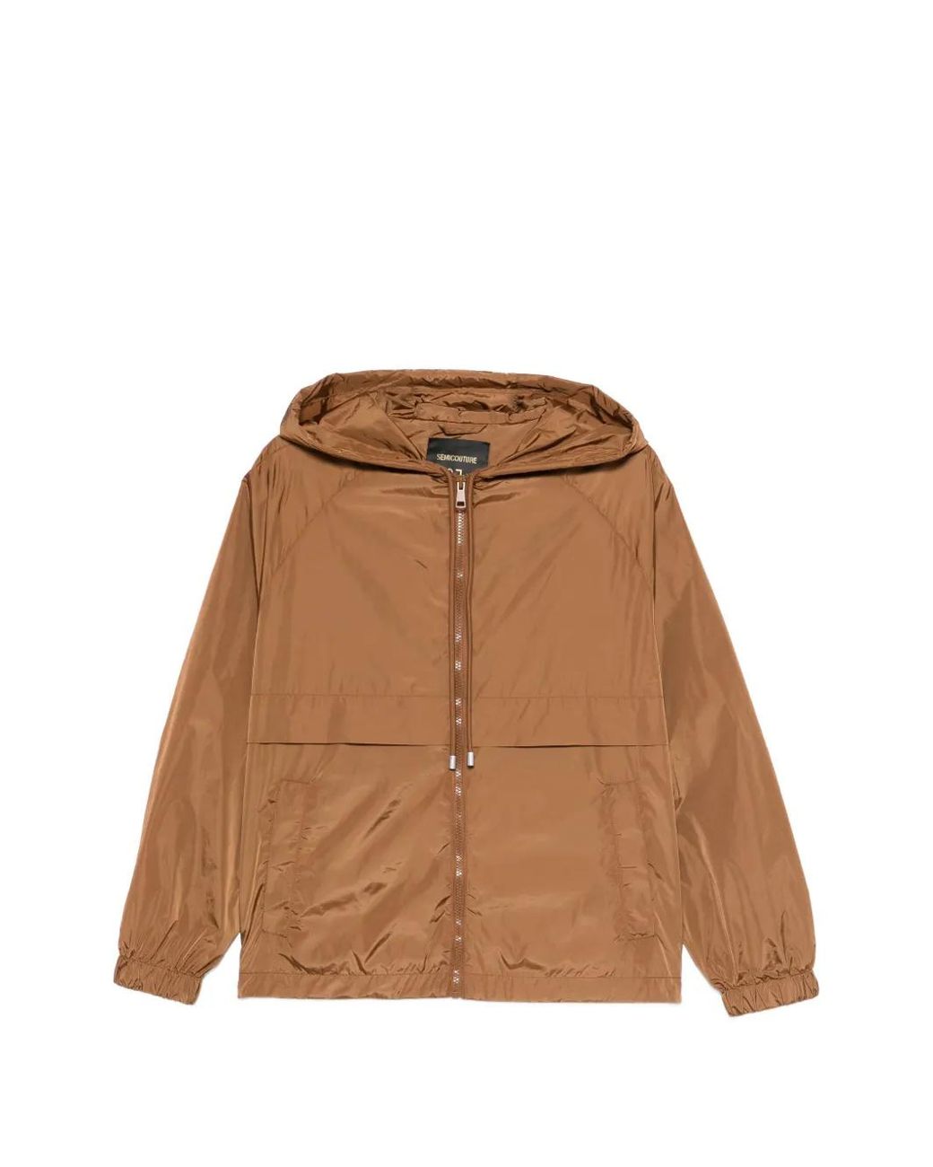 Semicouture Brown Kapuzenjacke mit Reißverschluss