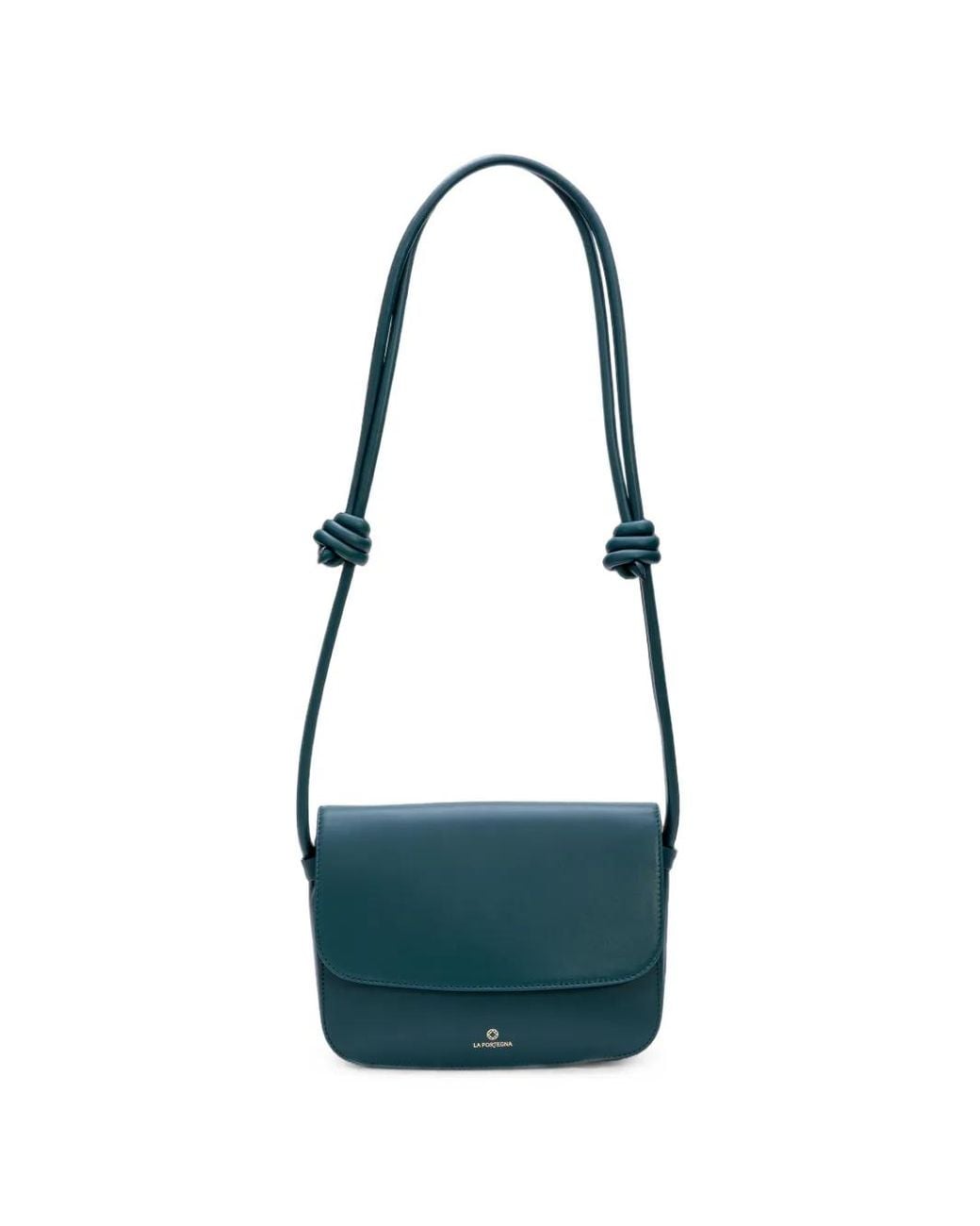 La Portegna Blue Lucía Knotted Shoulder Bag