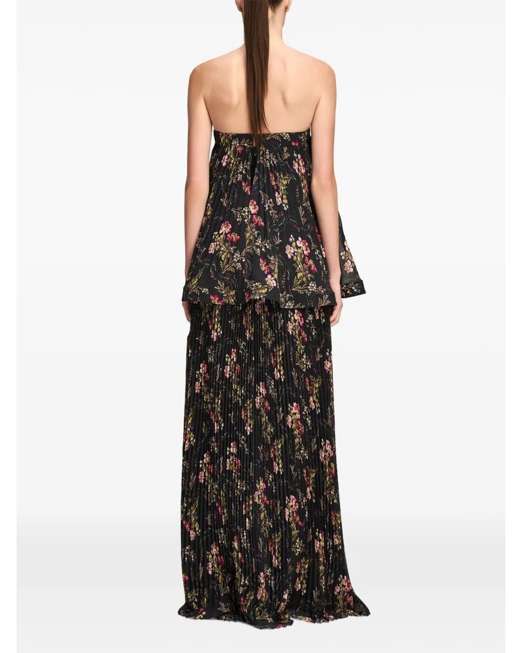 Cinq À Sept Black Rosaline Love Letter Floral-Print Maxi Dress