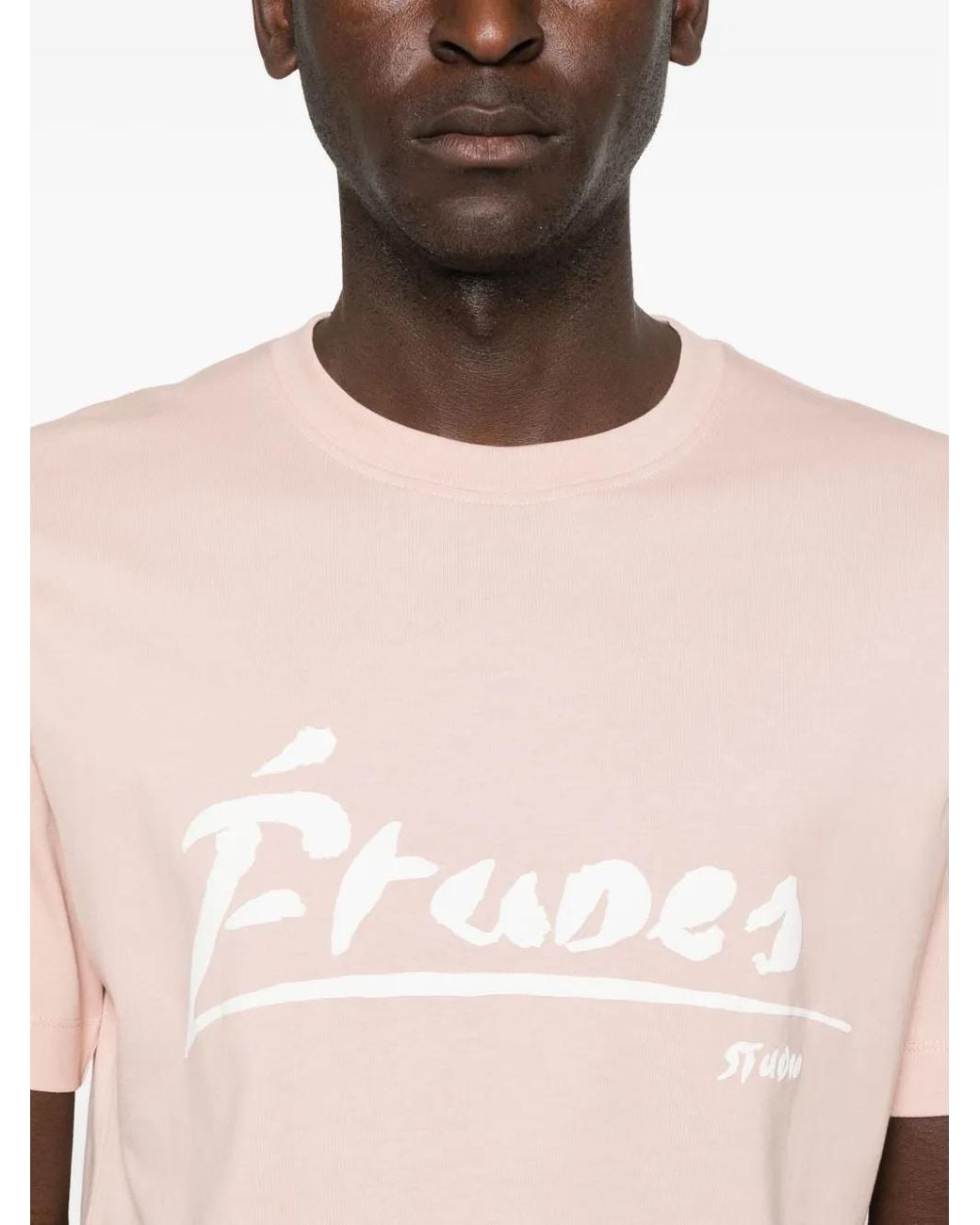 Etudes Studio Pink The Regular Signed Organic Cotton T-Shirt for men