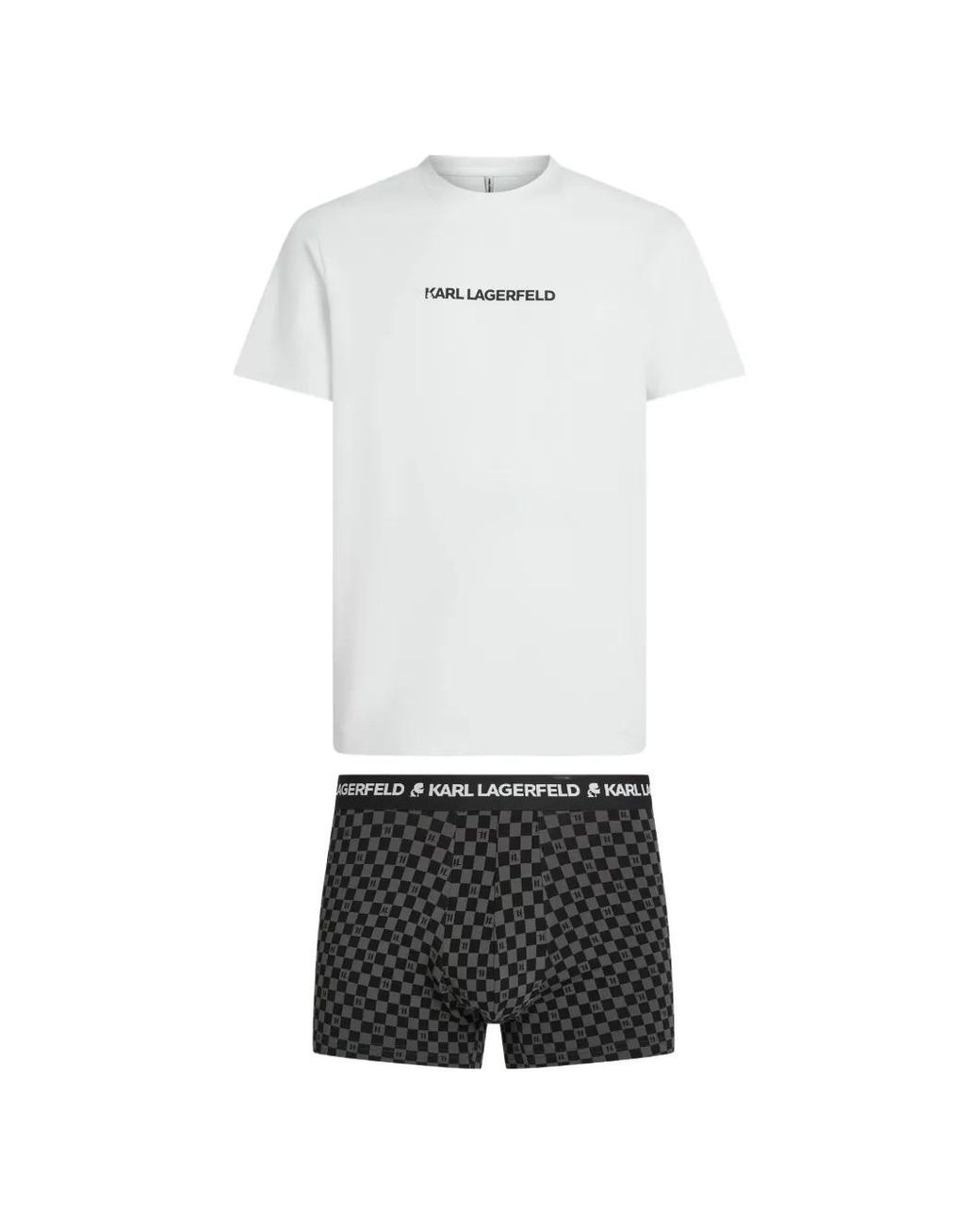 Karl Lagerfeld White Pyjama T-Shirt & Coffret Cadeau À Logo for men