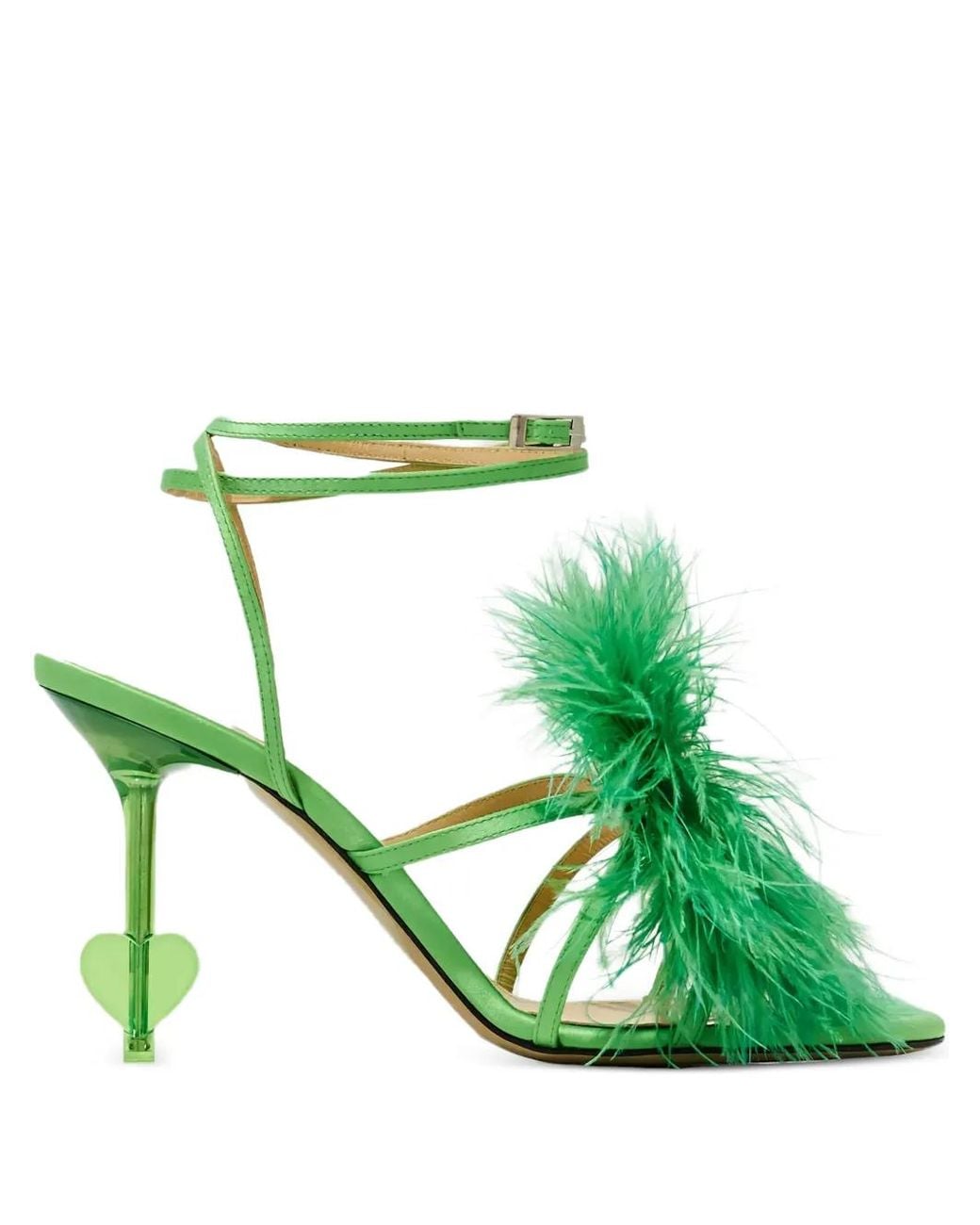 Mach & Mach Green 95Mm Crystal-Embellished Sandals