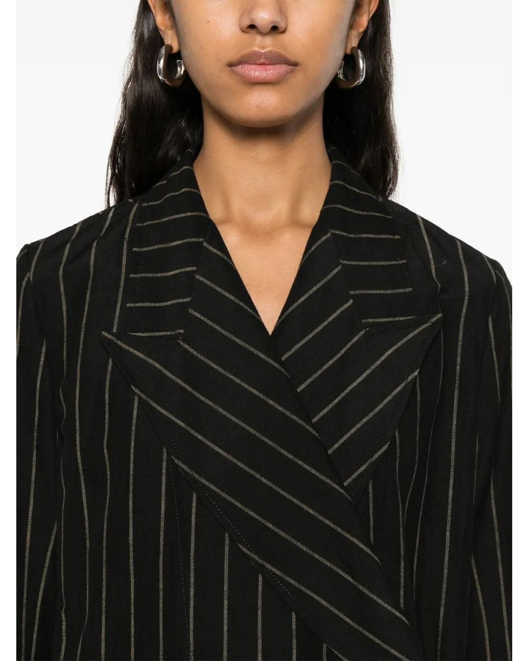 Blazer À Rayures Uma Wang en coloris Black