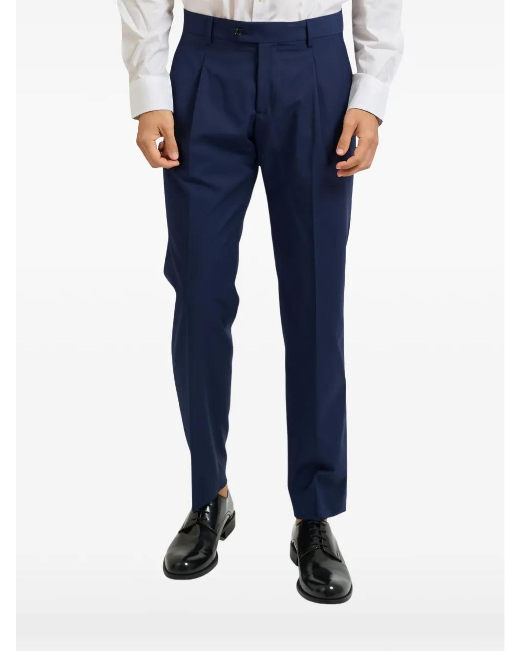Bharnaba Blue Single-Breasted Suit for men