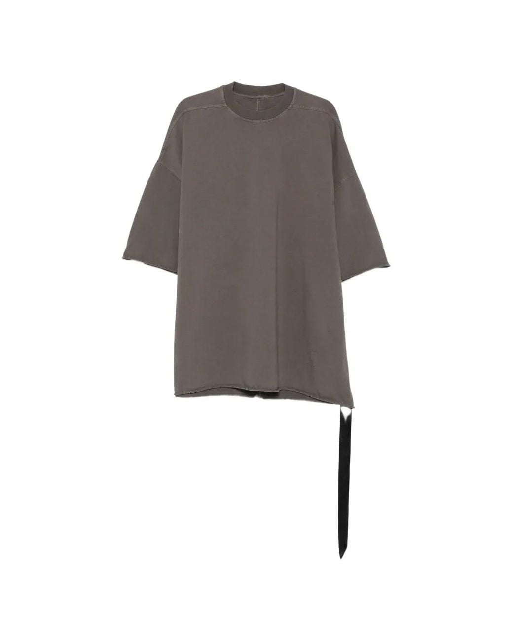Rick Owens Gray Tommy T Raw-Cut Oversized T-Shirt for men