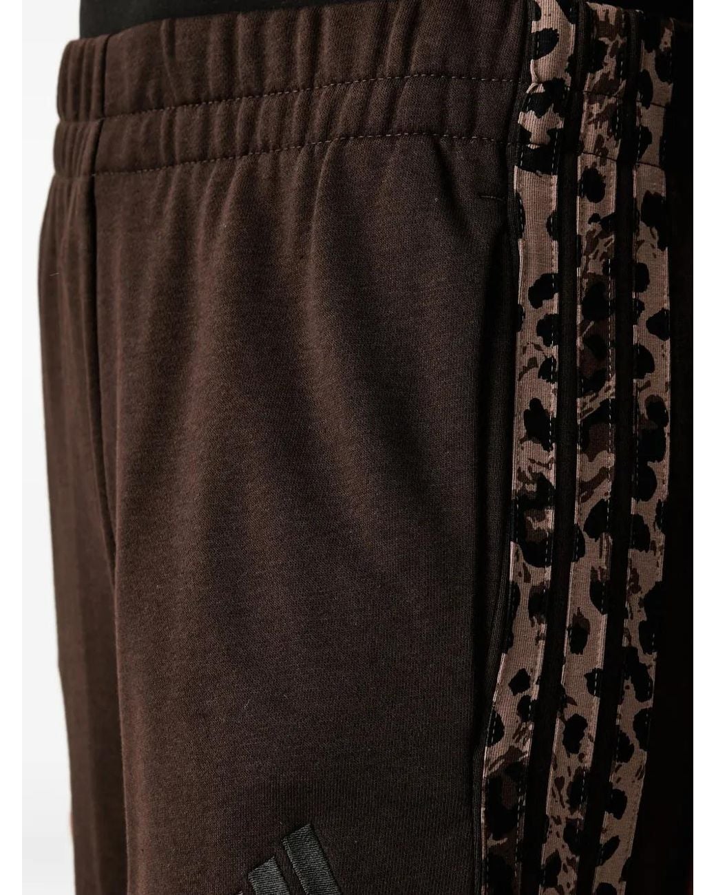 Adidas Black Animal-Print Track Pants