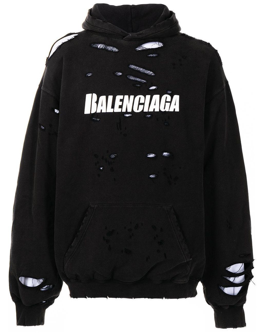 Hoodie with shop rips