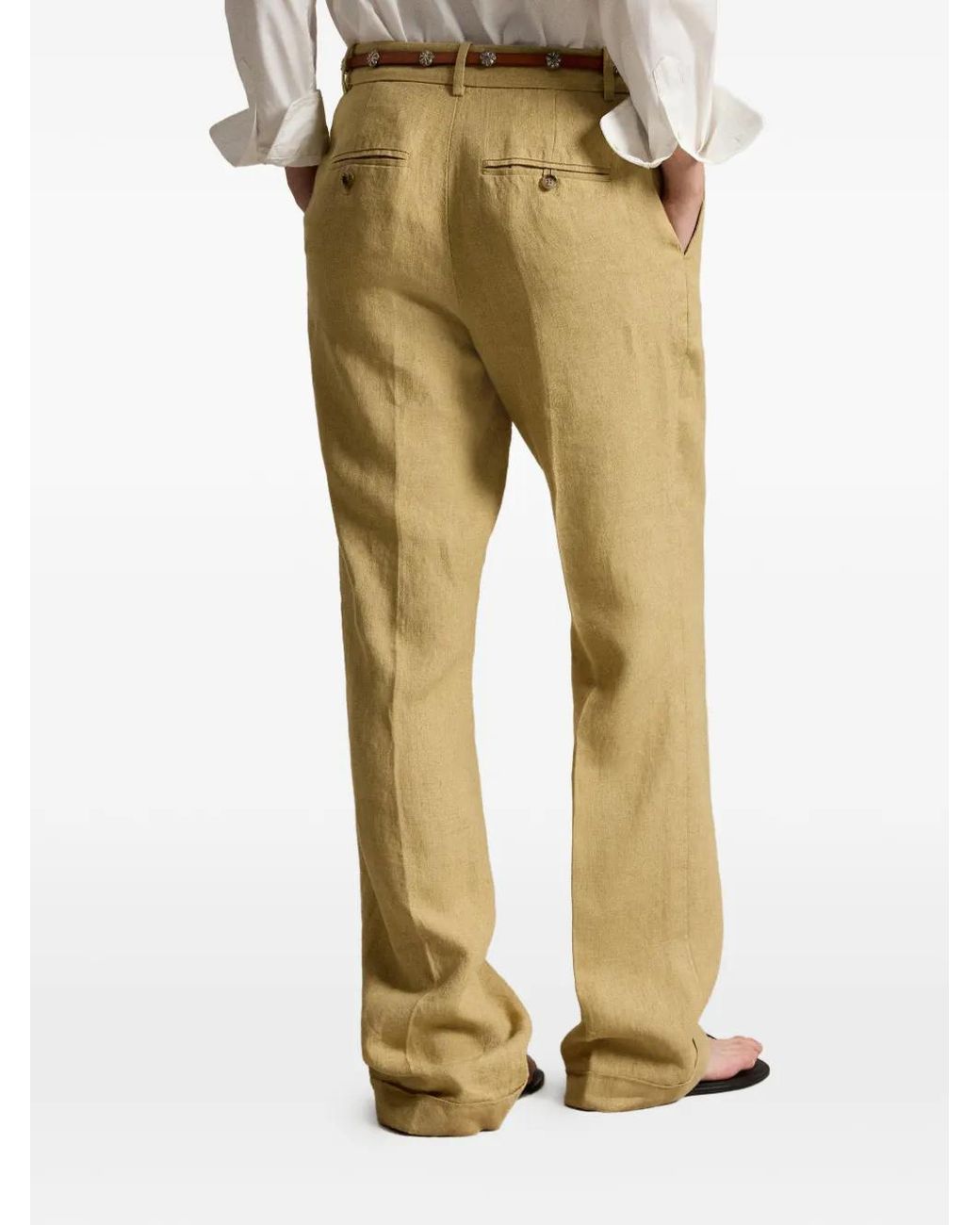 Polo Ralph Lauren Metallic Pleat-Detail Tailored Trousers
