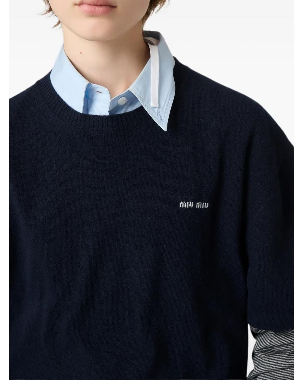 Miu Miu Black Wool And Cashmere Sweater
