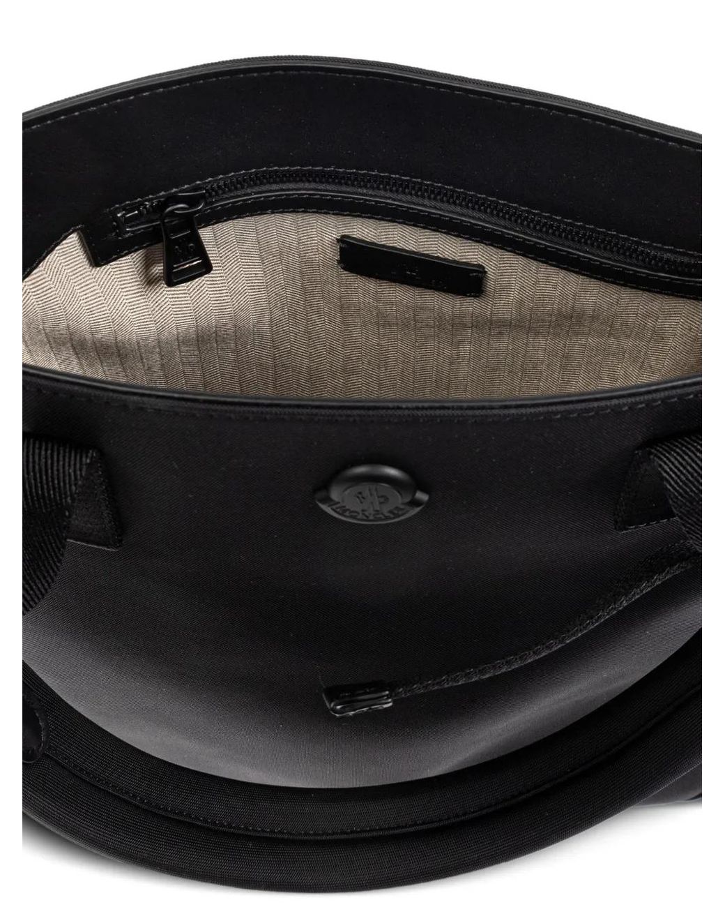 Moncler Black Pierrick Water Repellent Tote Bag for men