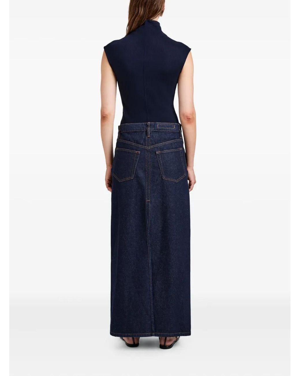 Proenza Schouler Blue Zane Brushed Rib Top