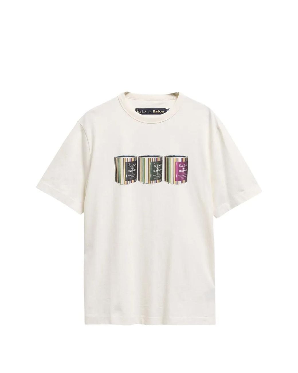 Barbour White X Paul Smith Graphic-Print T-Shirt for men