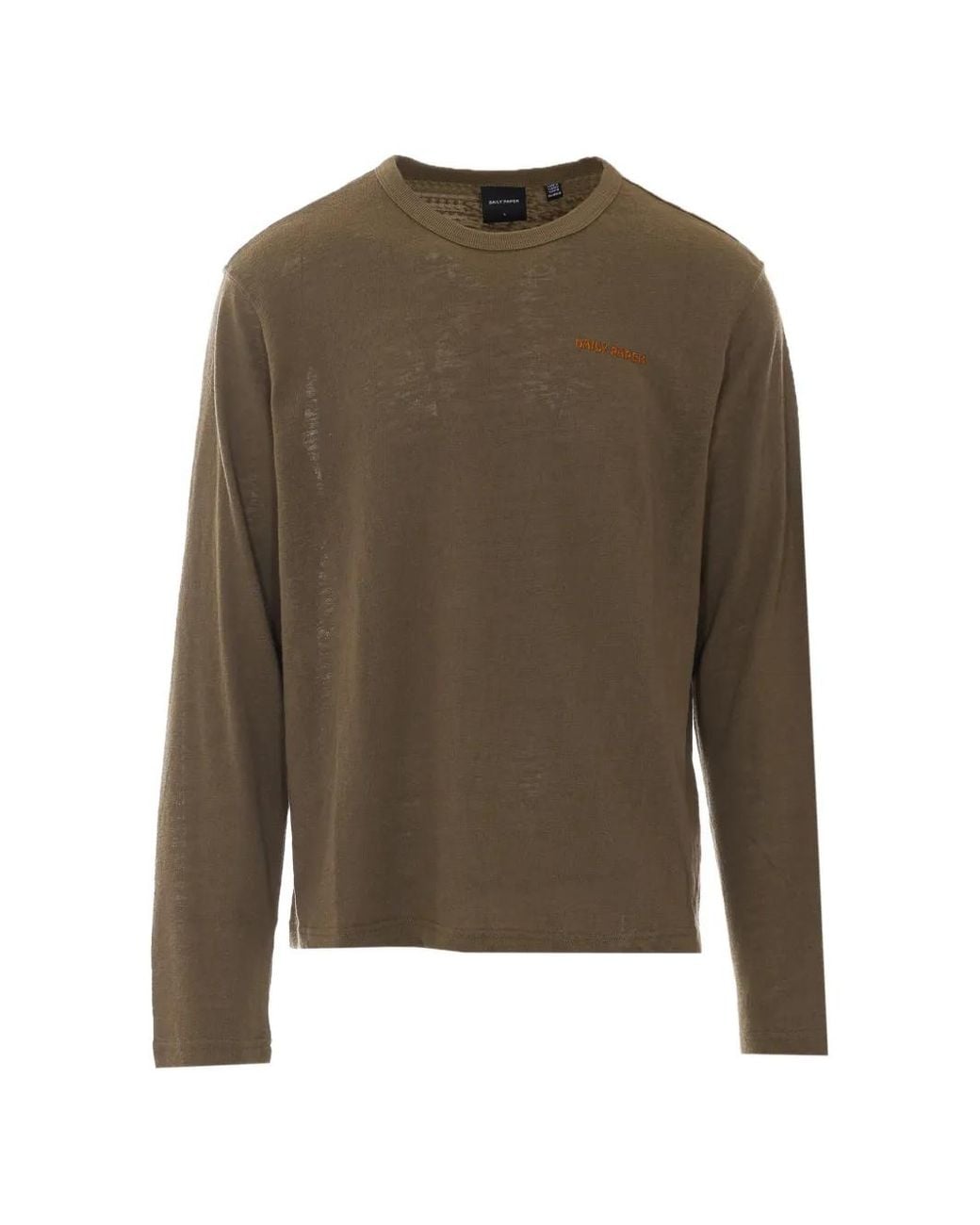 Daily Paper Green T-Shirt À Logo Brodé Et Texture Flammée