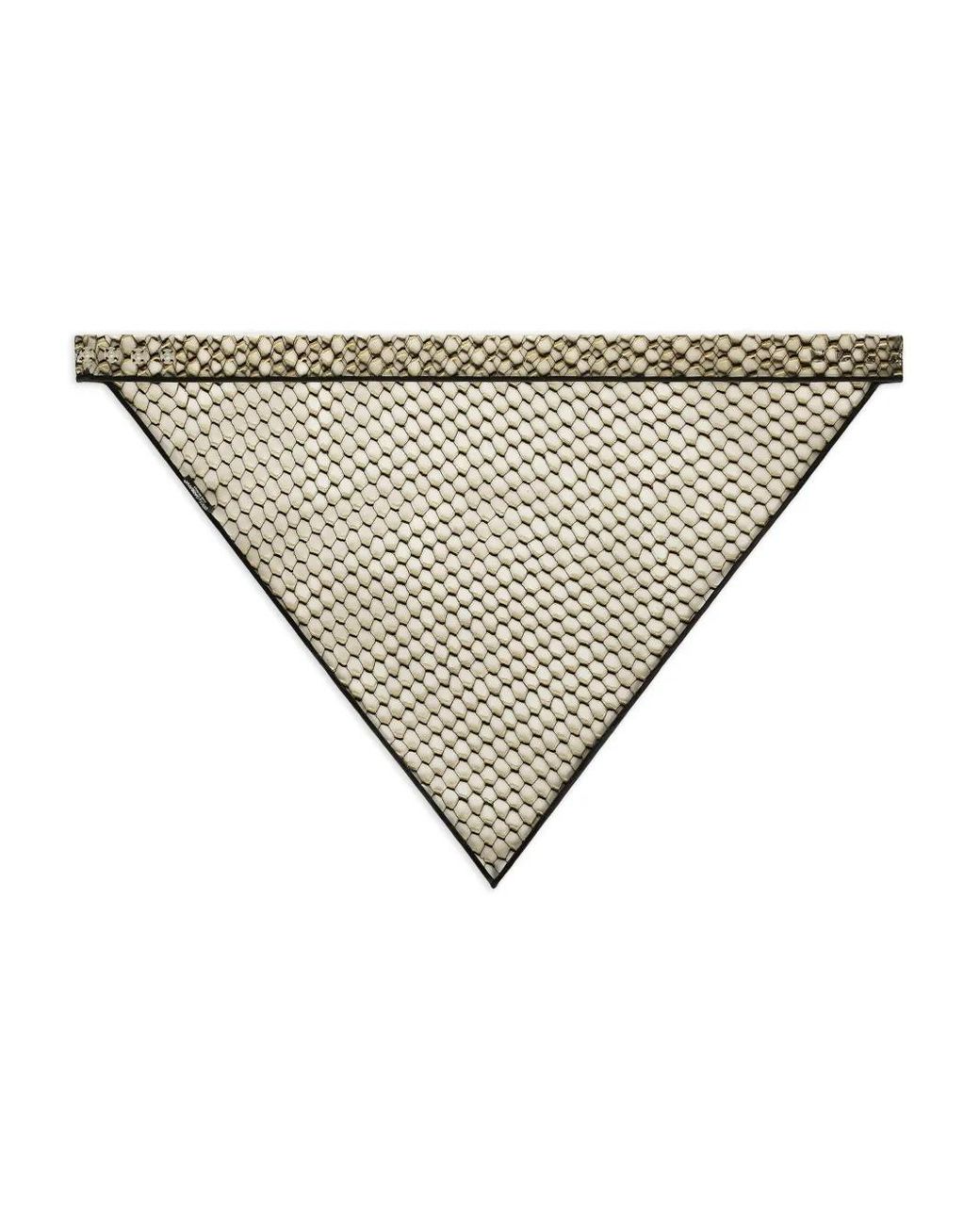 Dolce & Gabbana Gray Honeycomb-Patterned Triangle Veil