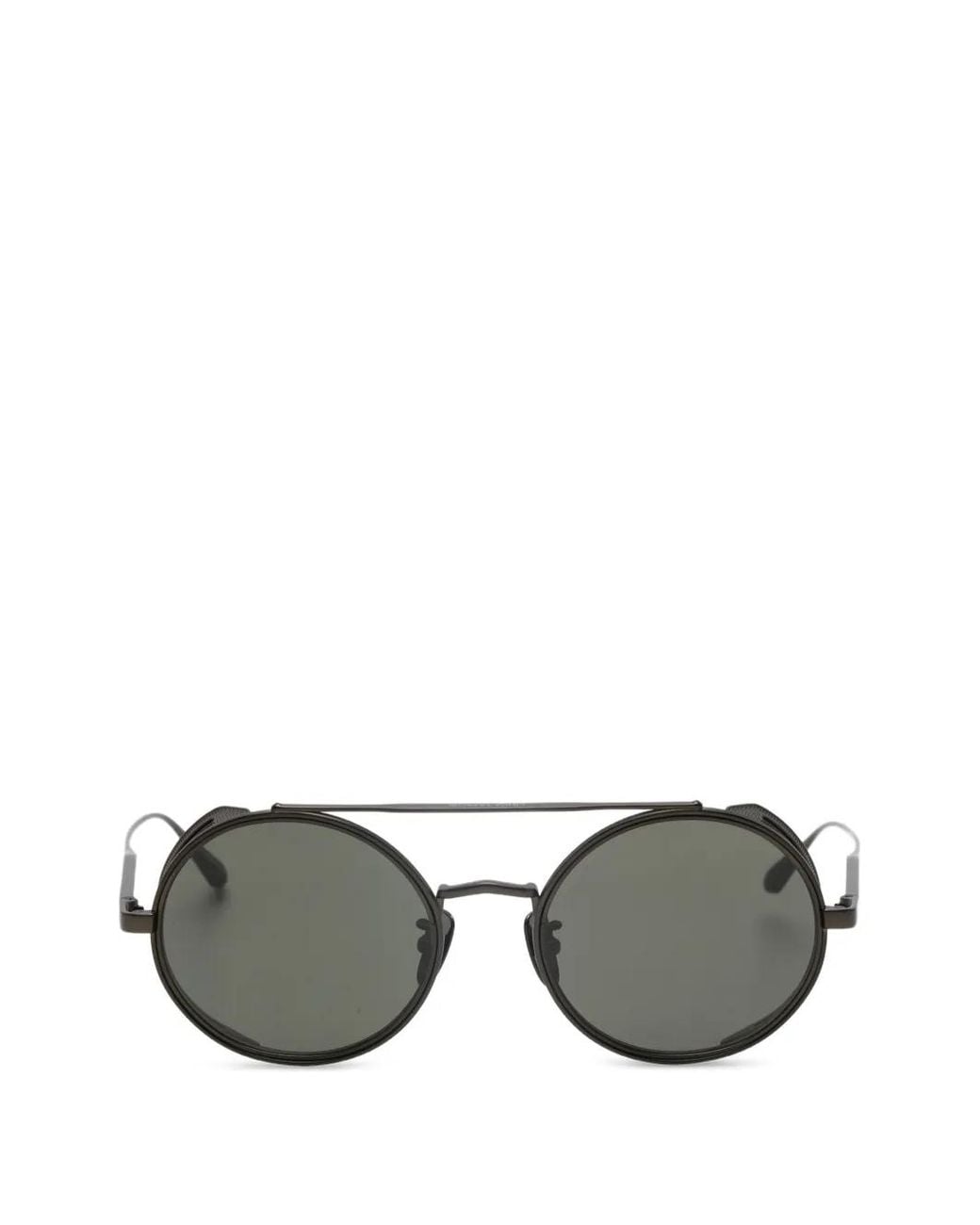 Linda Farrow Gray Baret Round-Frame Sunglasses
