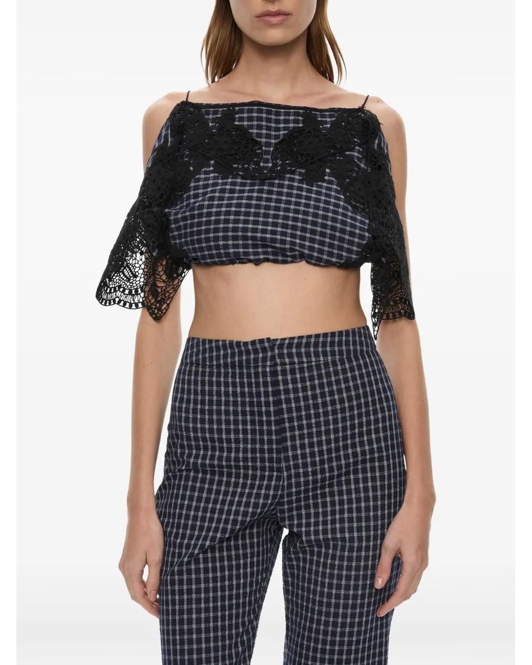 Christopher Esber Black Embroidered Handkerchief Top