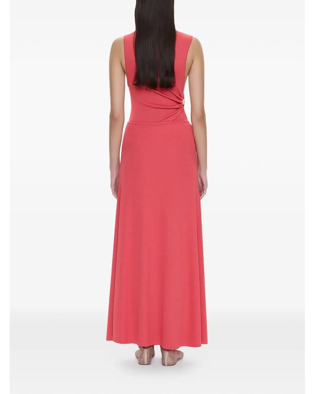 Christopher Esber Pink Occhio Crystal Cascade Skirt