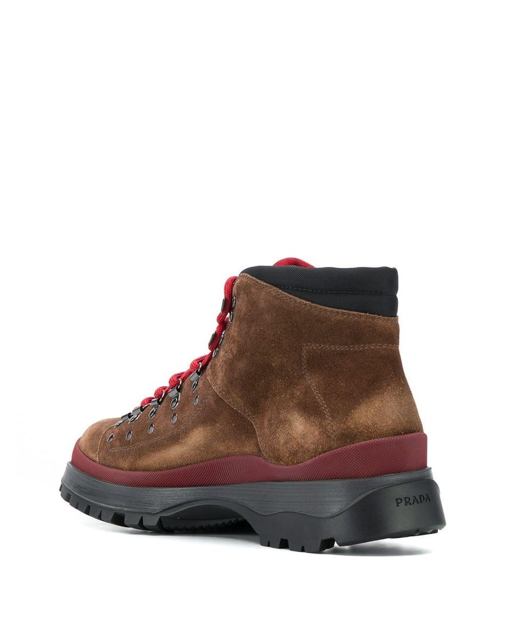 Prada Lace-up Hiking Boots in Brown for Men | Lyst