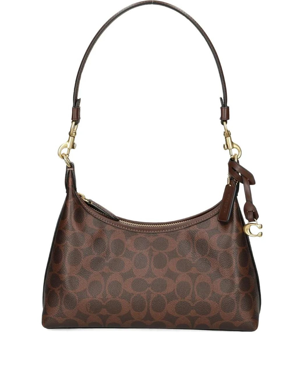 COACH Brown Juliet Zip Patterned Tote Bag