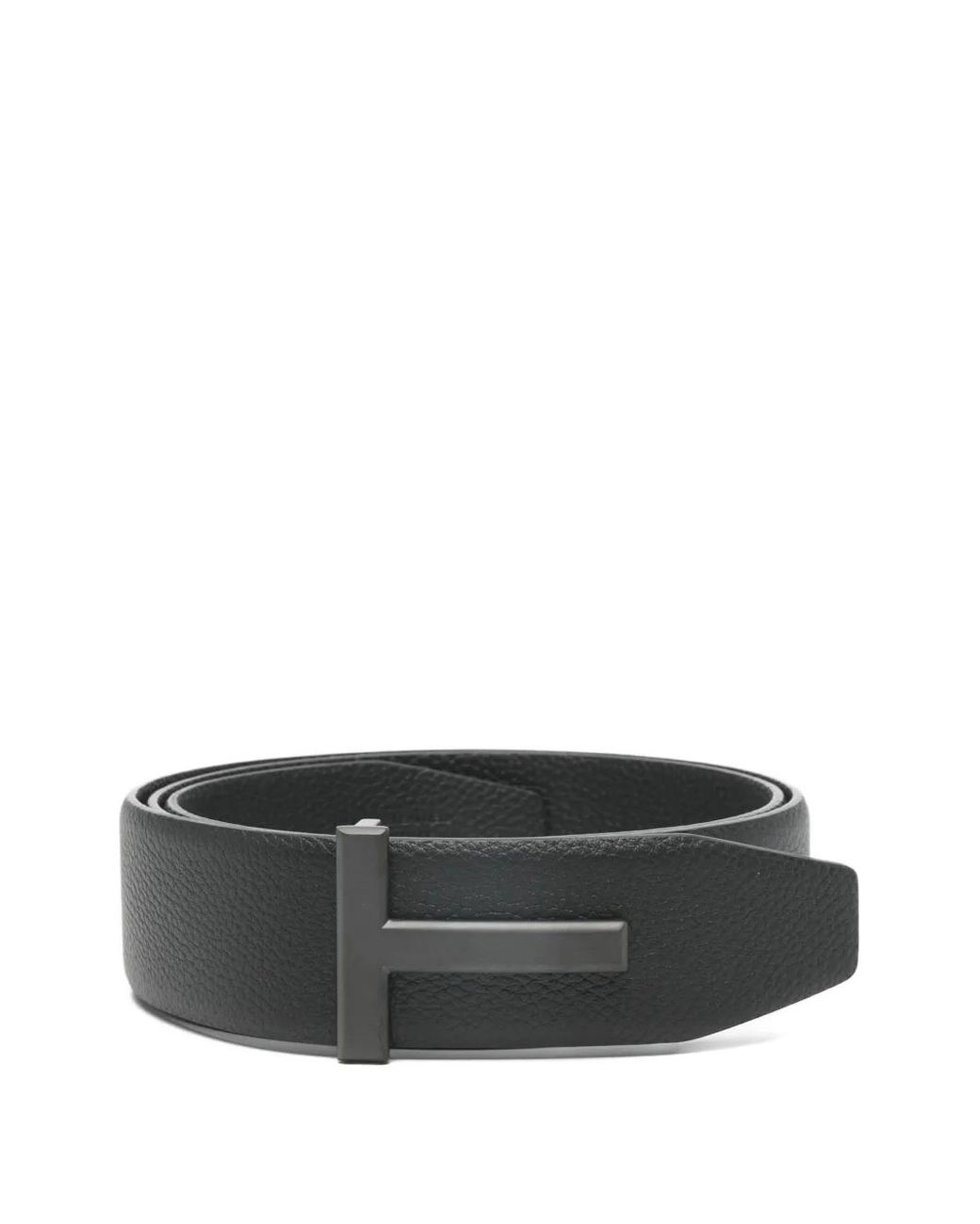 Tom Ford Gray Leather Belt for men