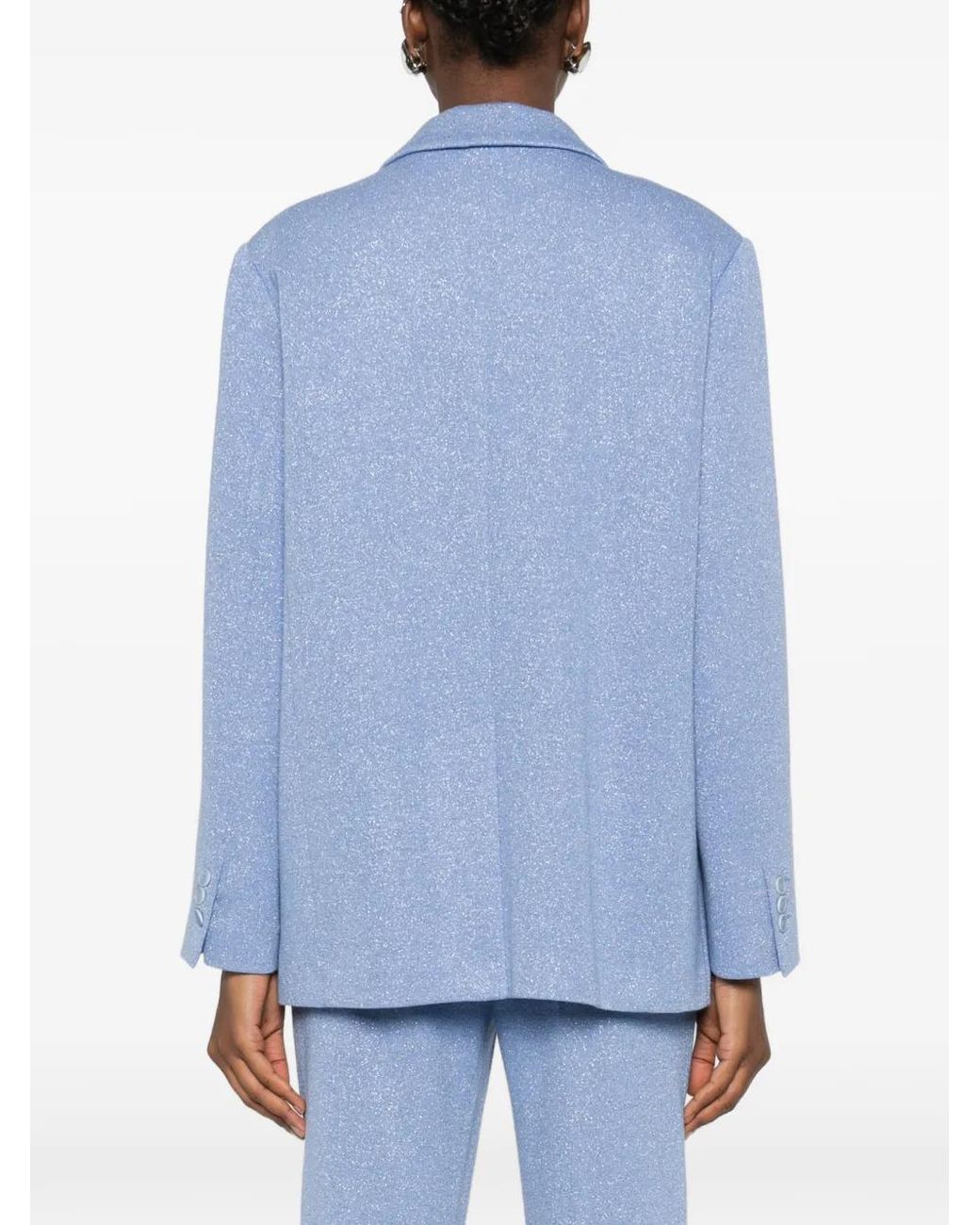 Circus Hotel Blue Double-Breasted Blazer
