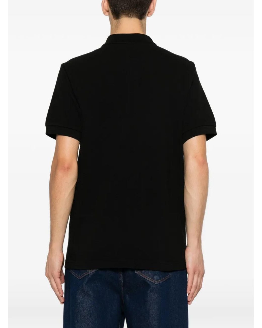 KENZO Black Slim Polo Shirt With Signature Details for men