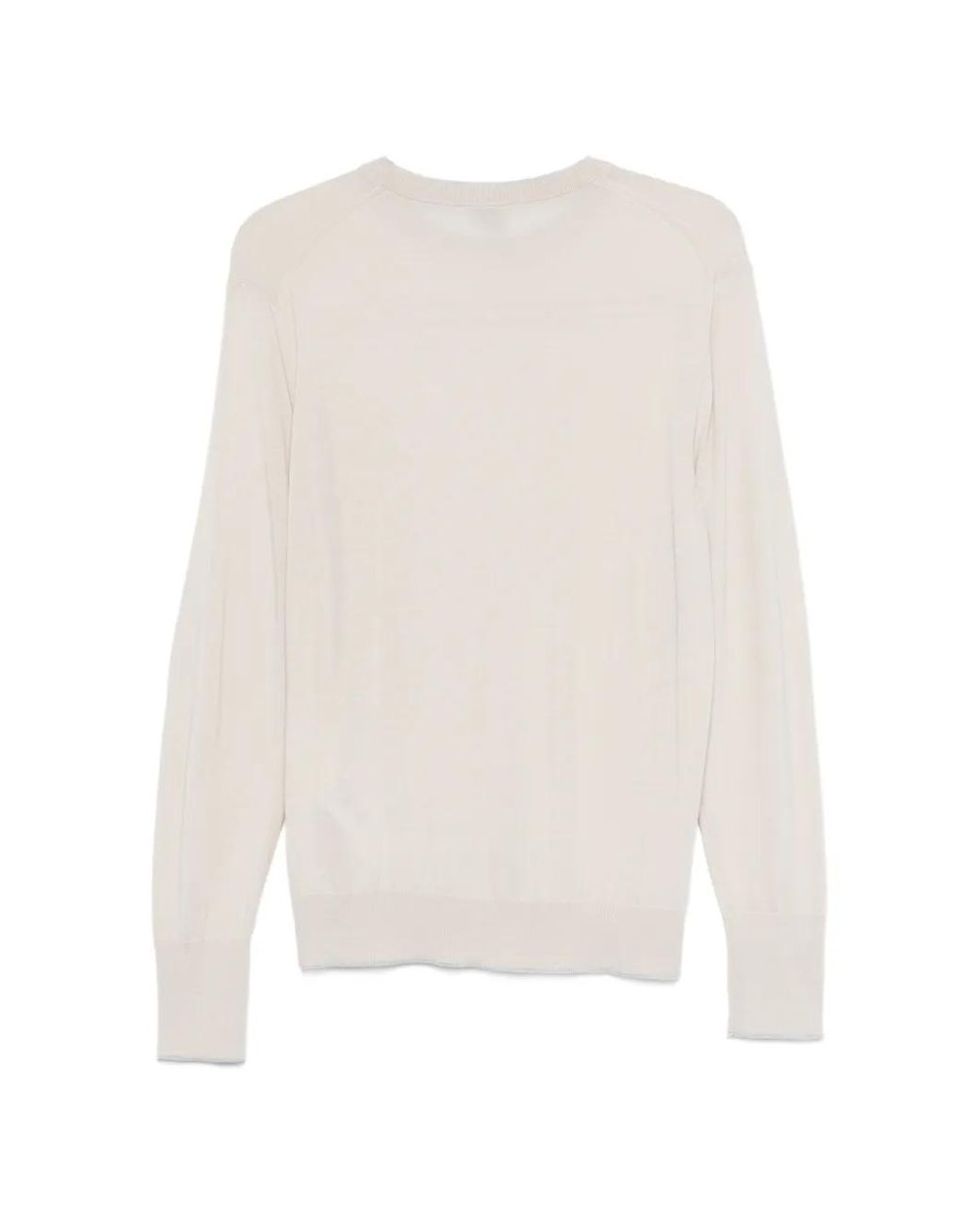 Eleventy White Round Neck Sweater for men