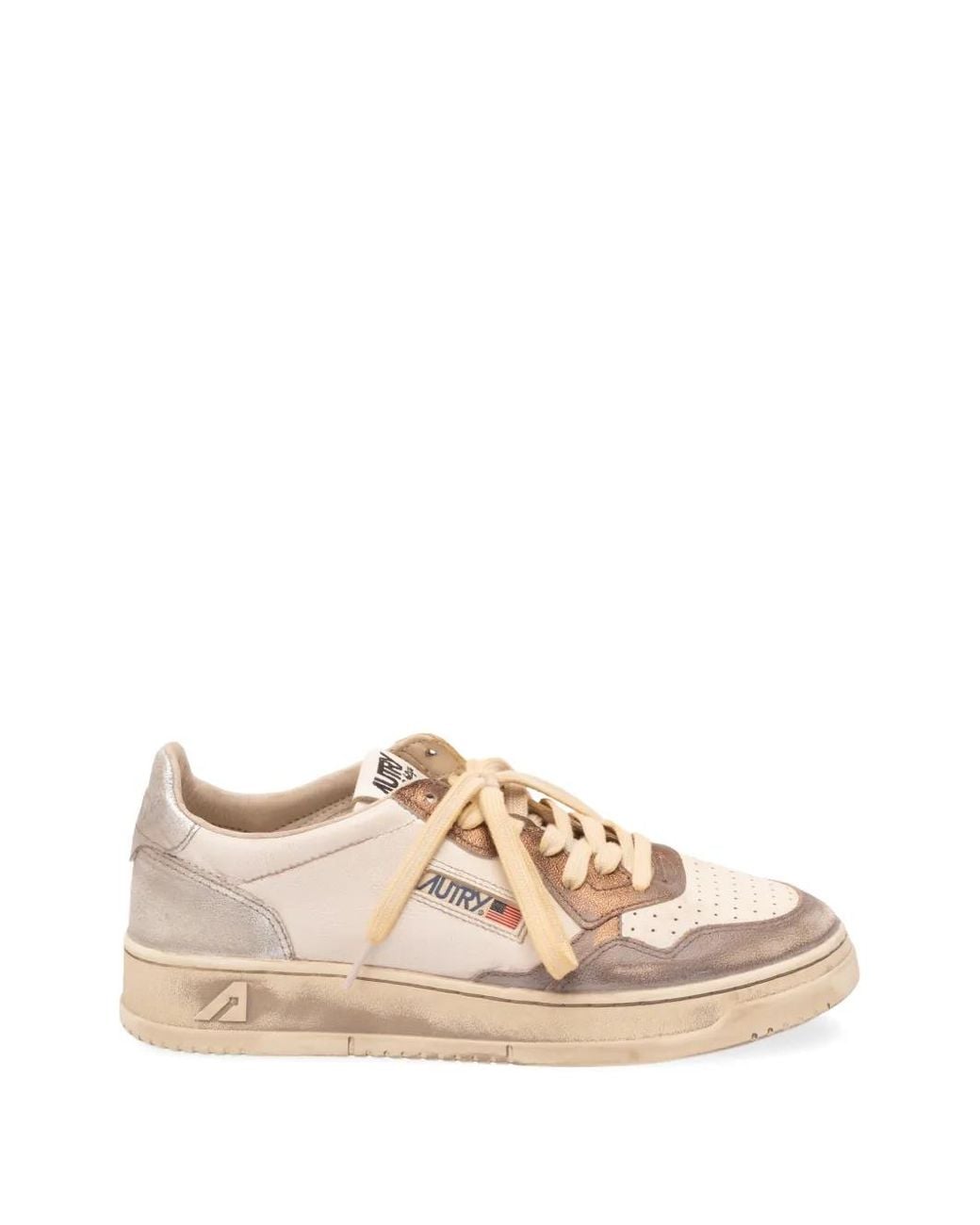 Autry Pink Super Vintage Lace-Up Sneakers for men