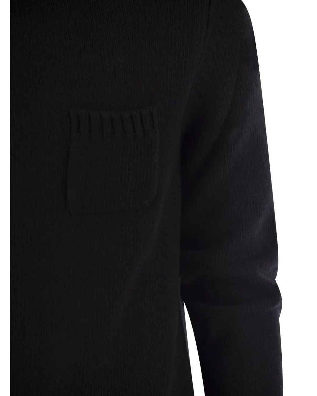 Fedeli Black Wool Blend Sweater for men