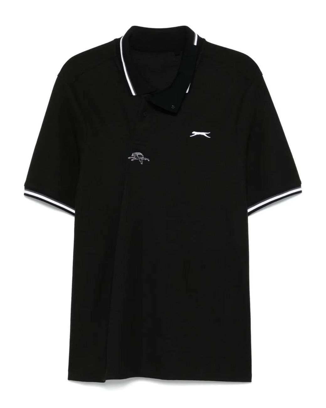 prototypes ブラック Wrapped L.S. ポロシャツ prototypes ブラック Wrapped L.S. ポロシャツ