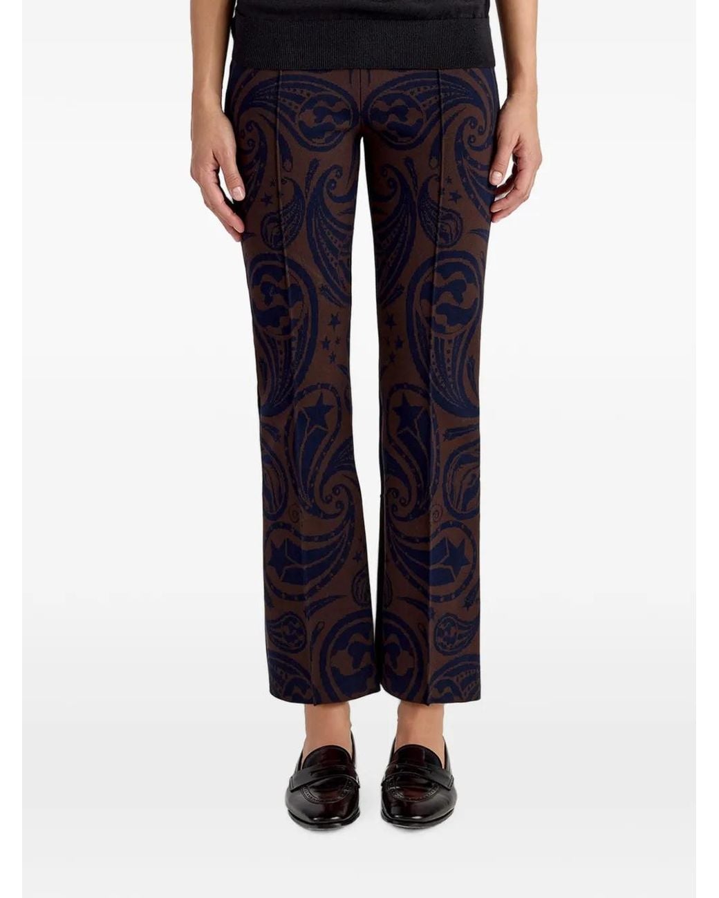 High Sport Blue Kick Cropped Trousers