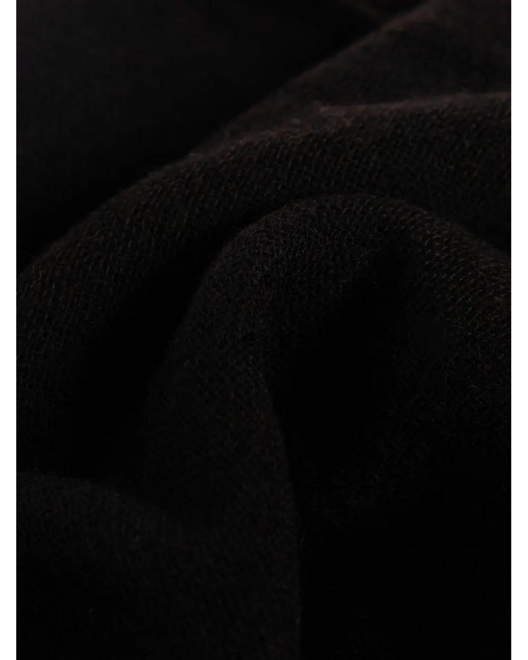 Lanvin Black Logo-Embroidered Scarf for men