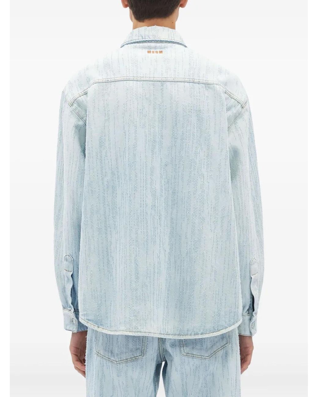 Camicia Denim di MSGM in Blue da Uomo