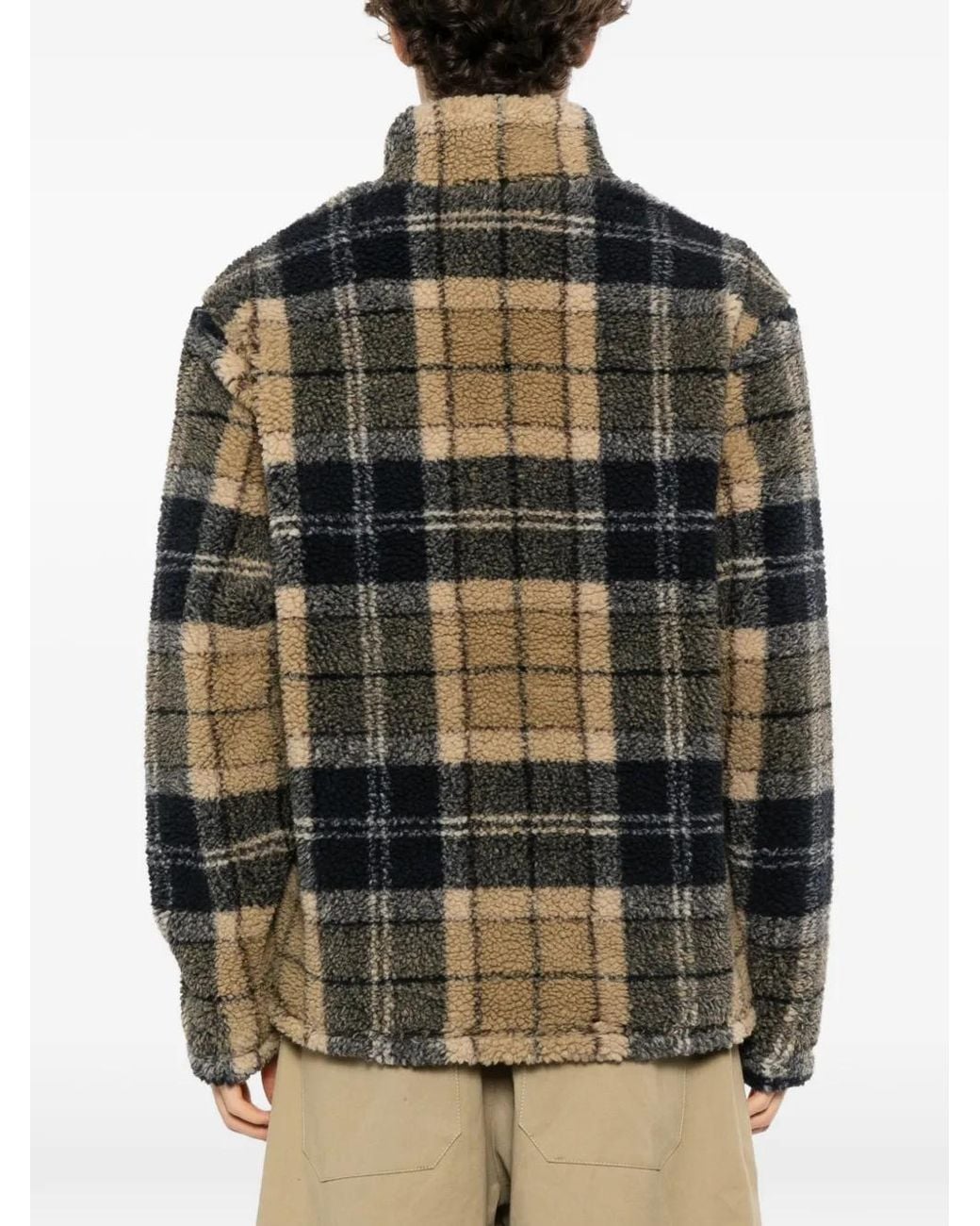 Barbour Natural Tartan Fleece Half-Zip Jacket for men