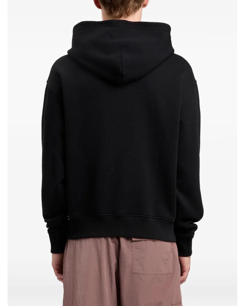 Palm Angels Black Bear Cotton Hoodie for men