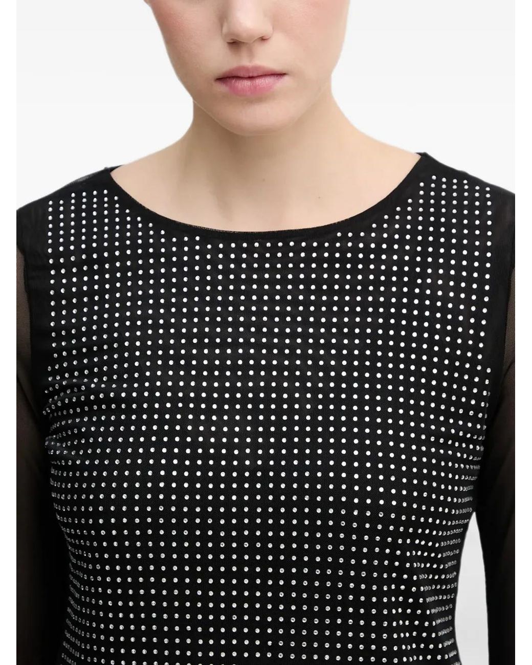 DKNY Black Haut À Manches Longues