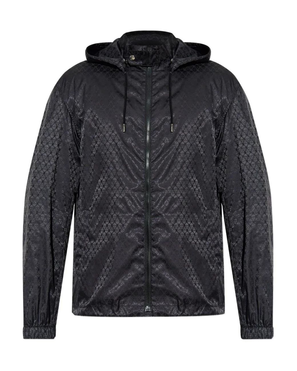 McQueen Black Hooded Jacket for men