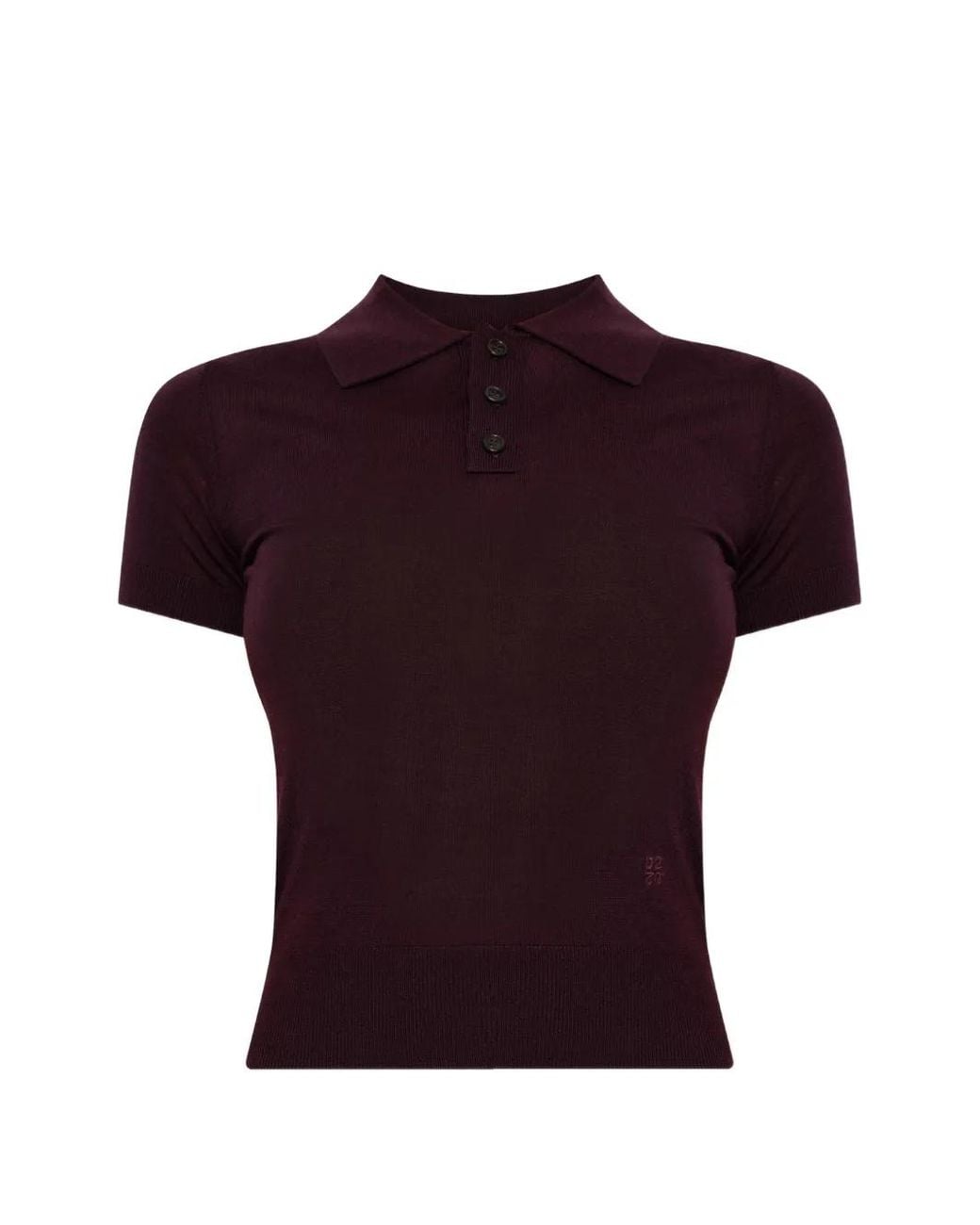 DSquared² Purple Short-Sleeve Wool Polo Shirt