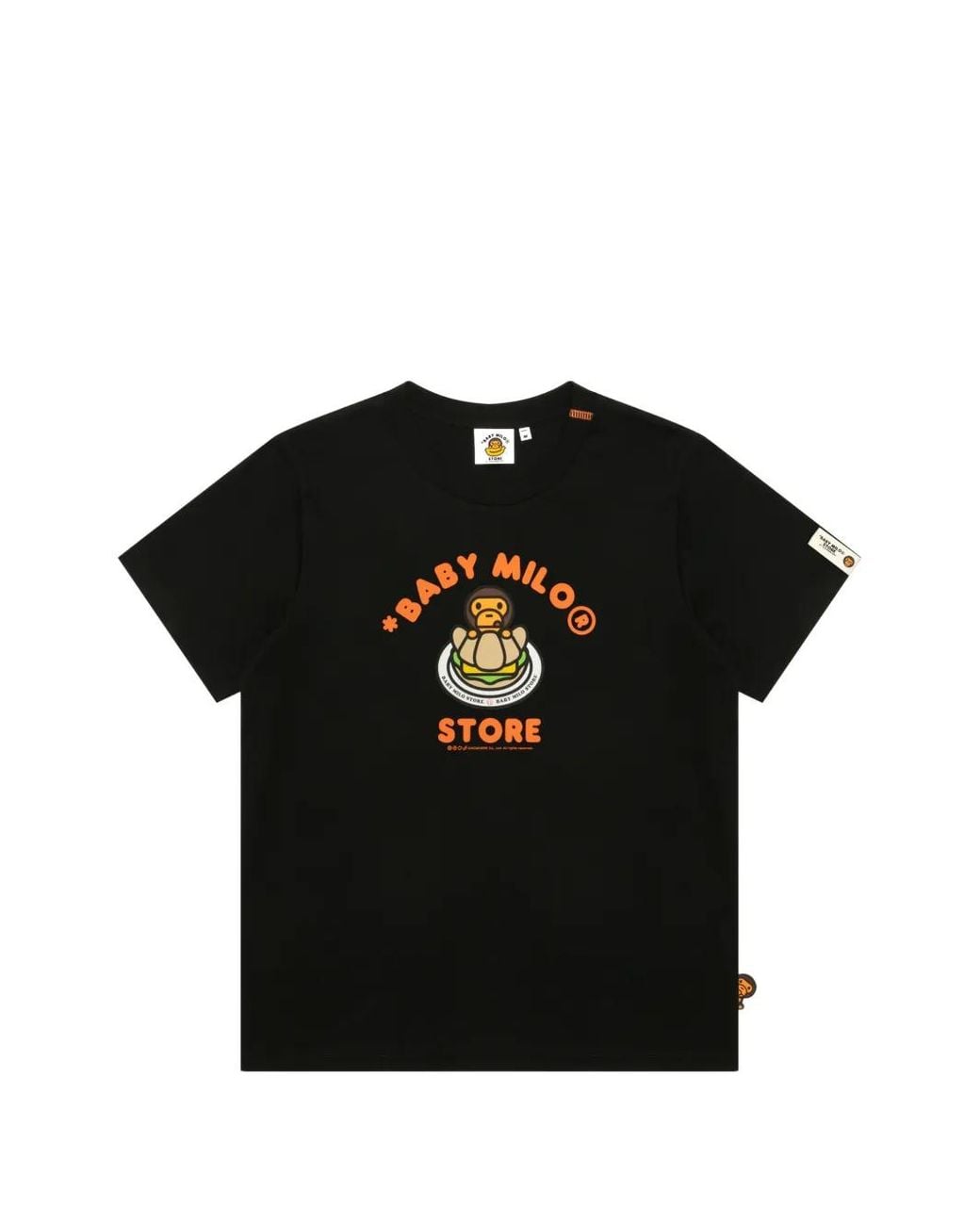 *BABY MILO® STORE BY *A BATHING APE® Black Graphic-Print T-Shirt