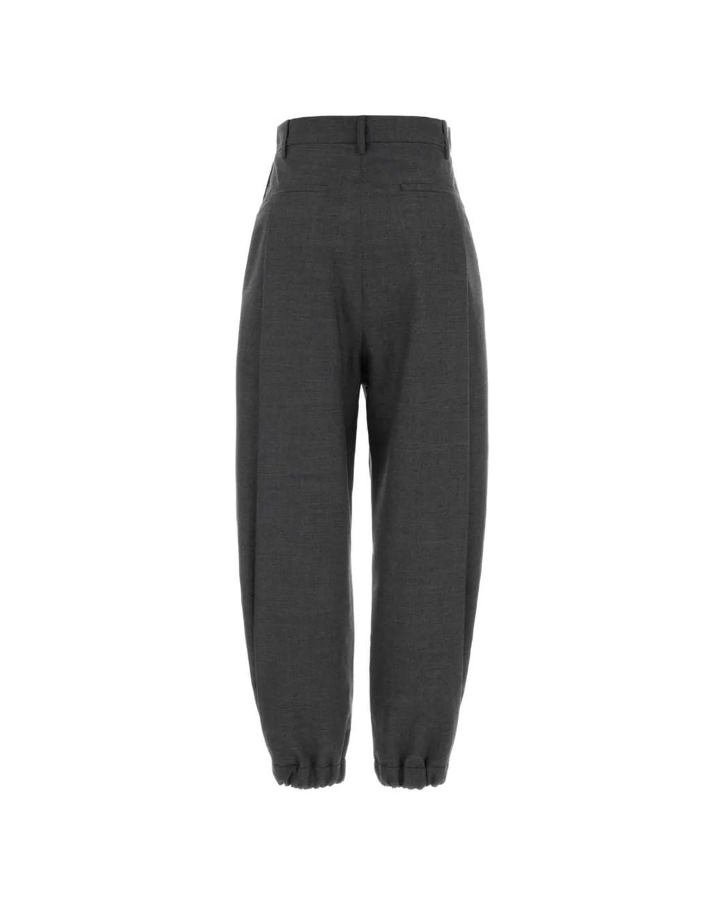 Moschino Gray Pantalon À Chevilles Élastiquées