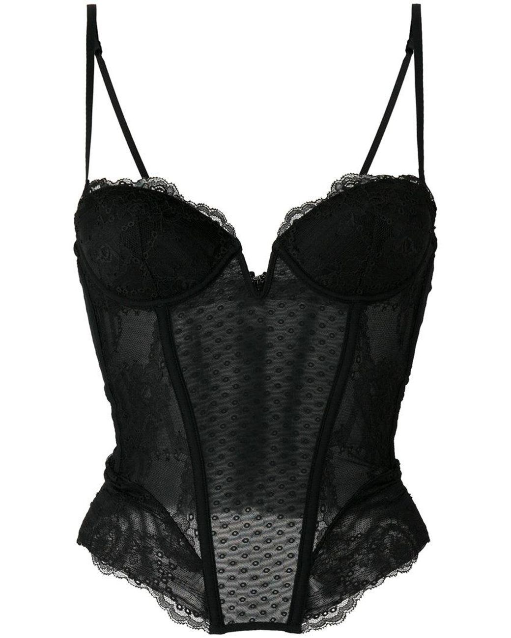 La Perla Tuberose Balconette Corset in Black | Lyst