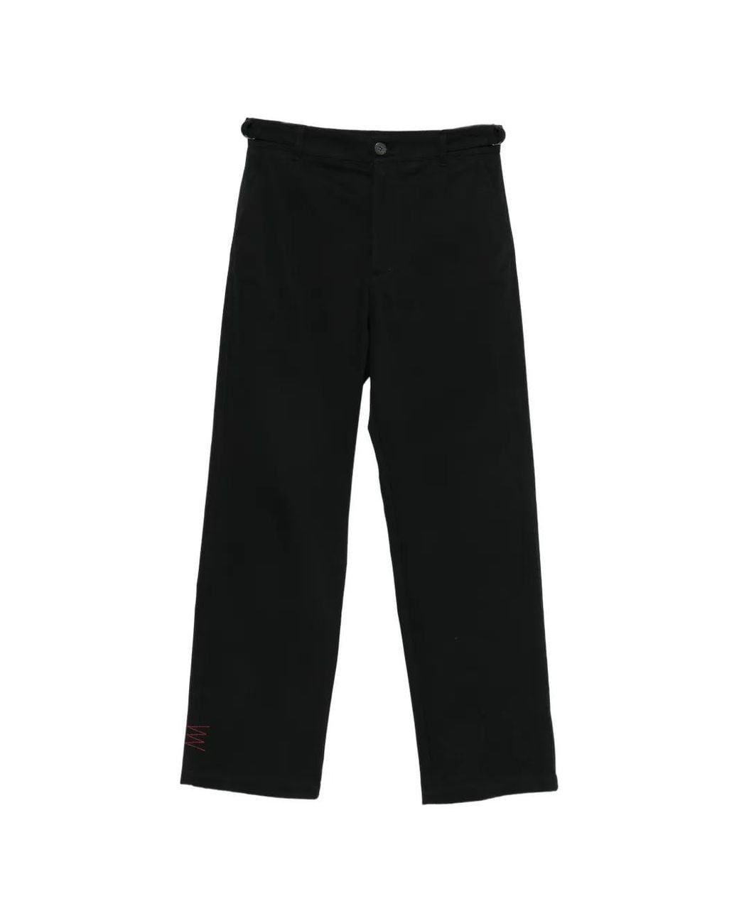 Amaranto Black Straight-Leg Trousers for men