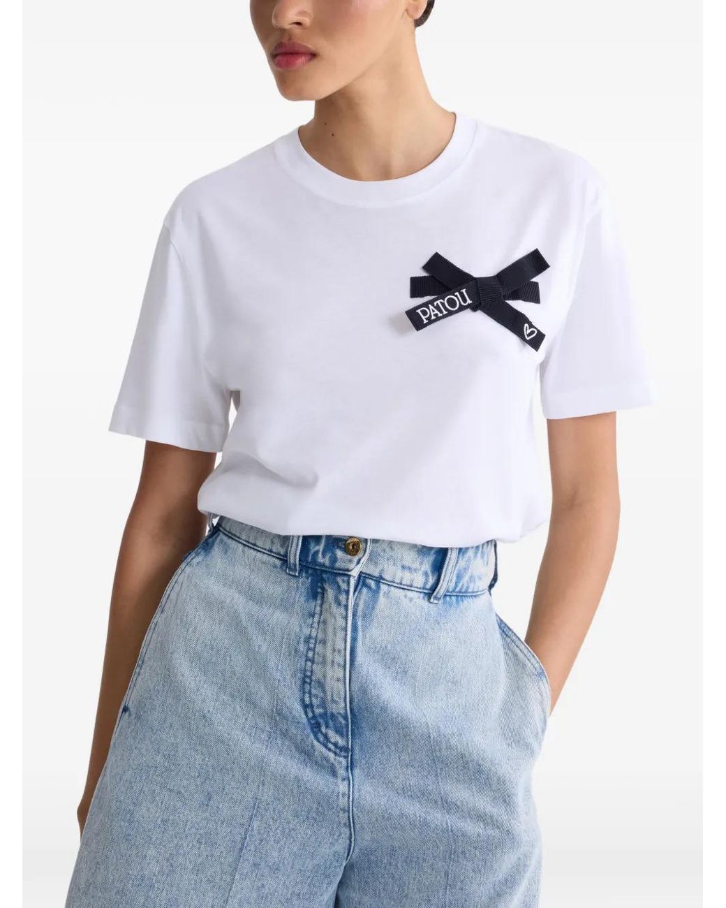 Patou Blue Belt-Loops Shorts