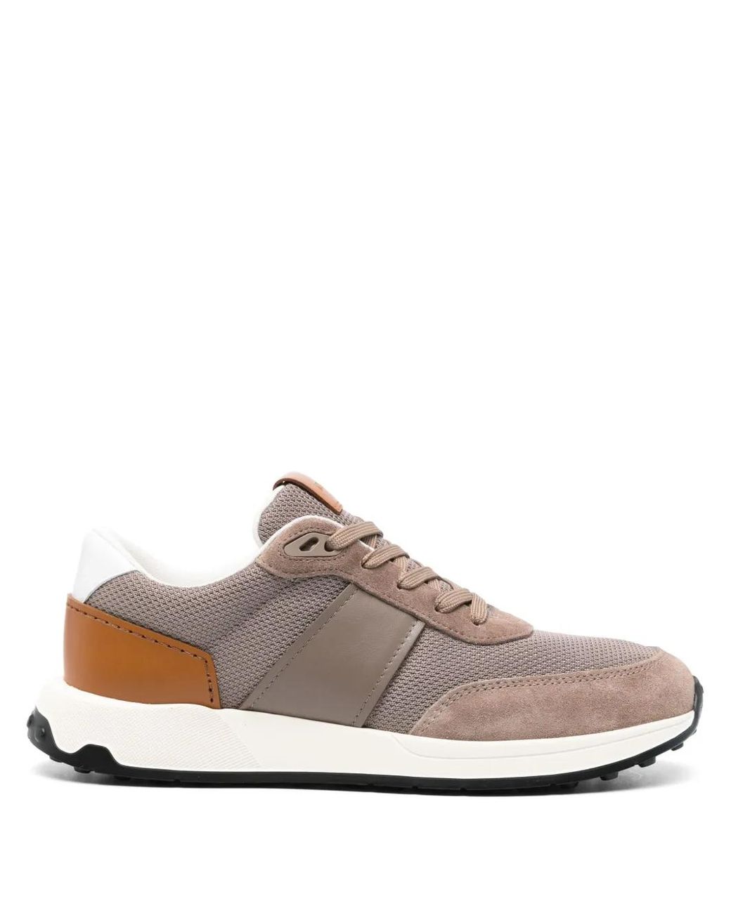 Tod's Brown Logo-Debossed Suede Sneakers for men