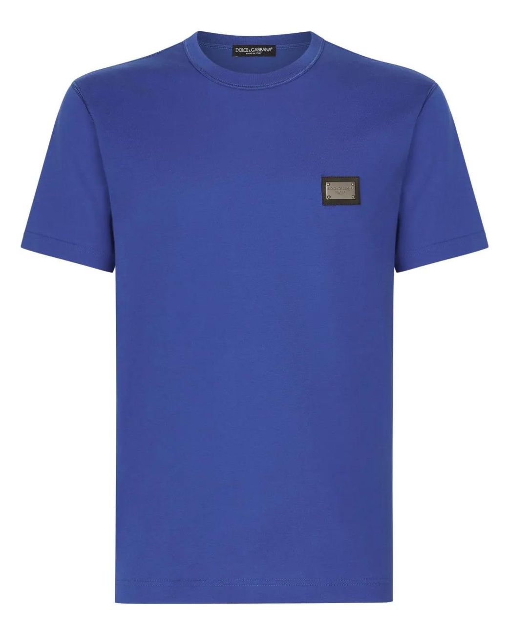 Dolce & Gabbana Blue Dg Essentials Crew Neck T-Shirt for men