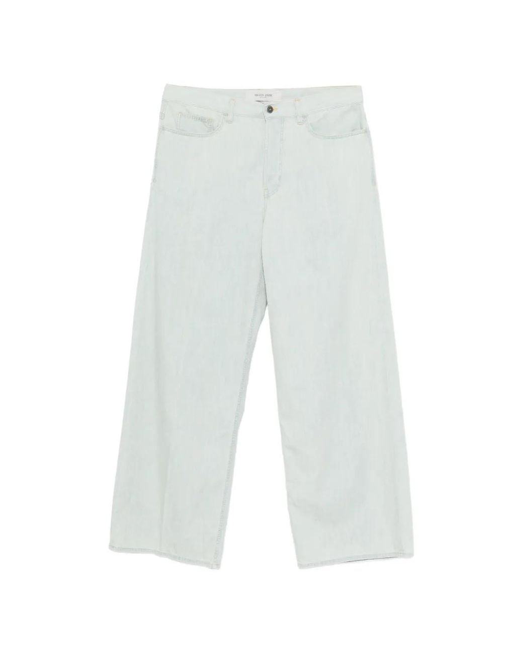 Golden Goose Deluxe Brand White Straight Trousers for men