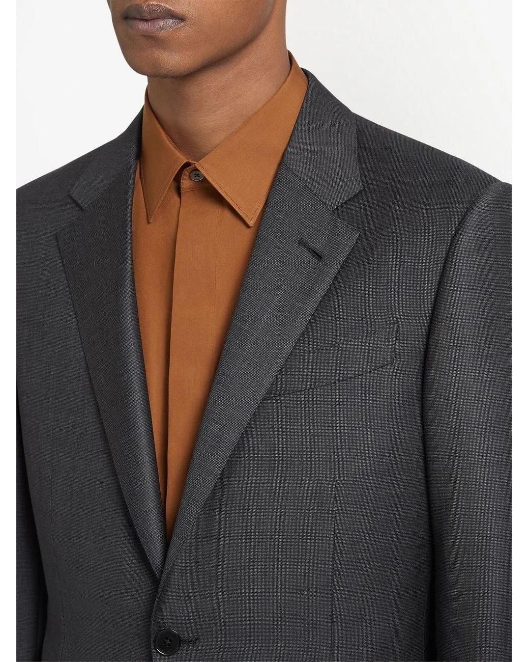 Zegna Black Trofeo Single-Breasted Wool Suit for men