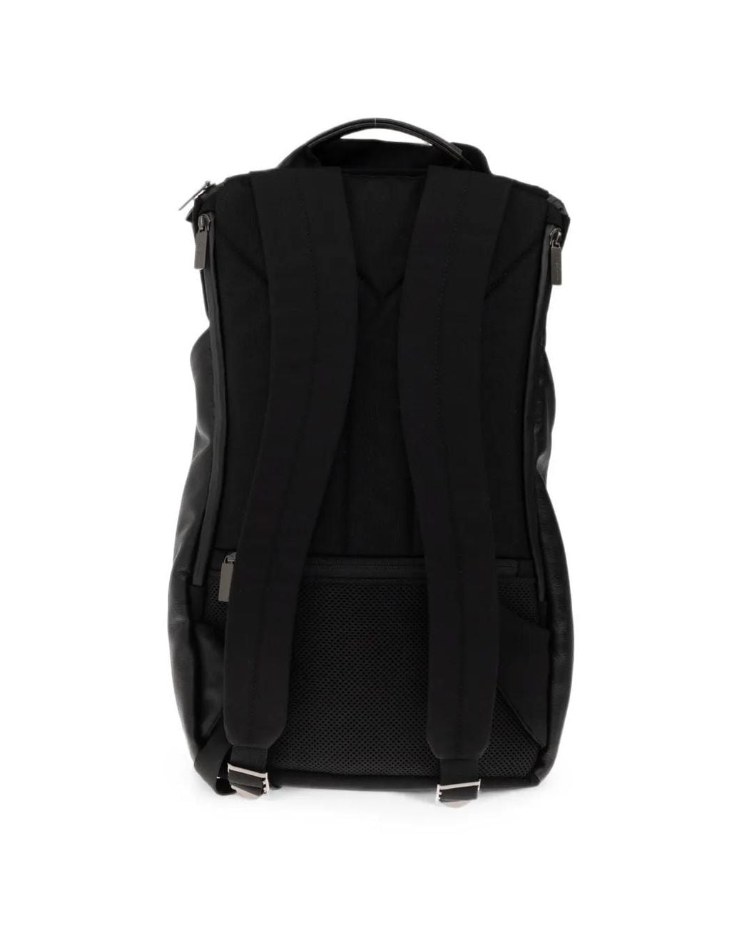 Yohji Yamamoto Black Sac À Dos Gb/Lea/Ny-B Drapé À Empiècements for men