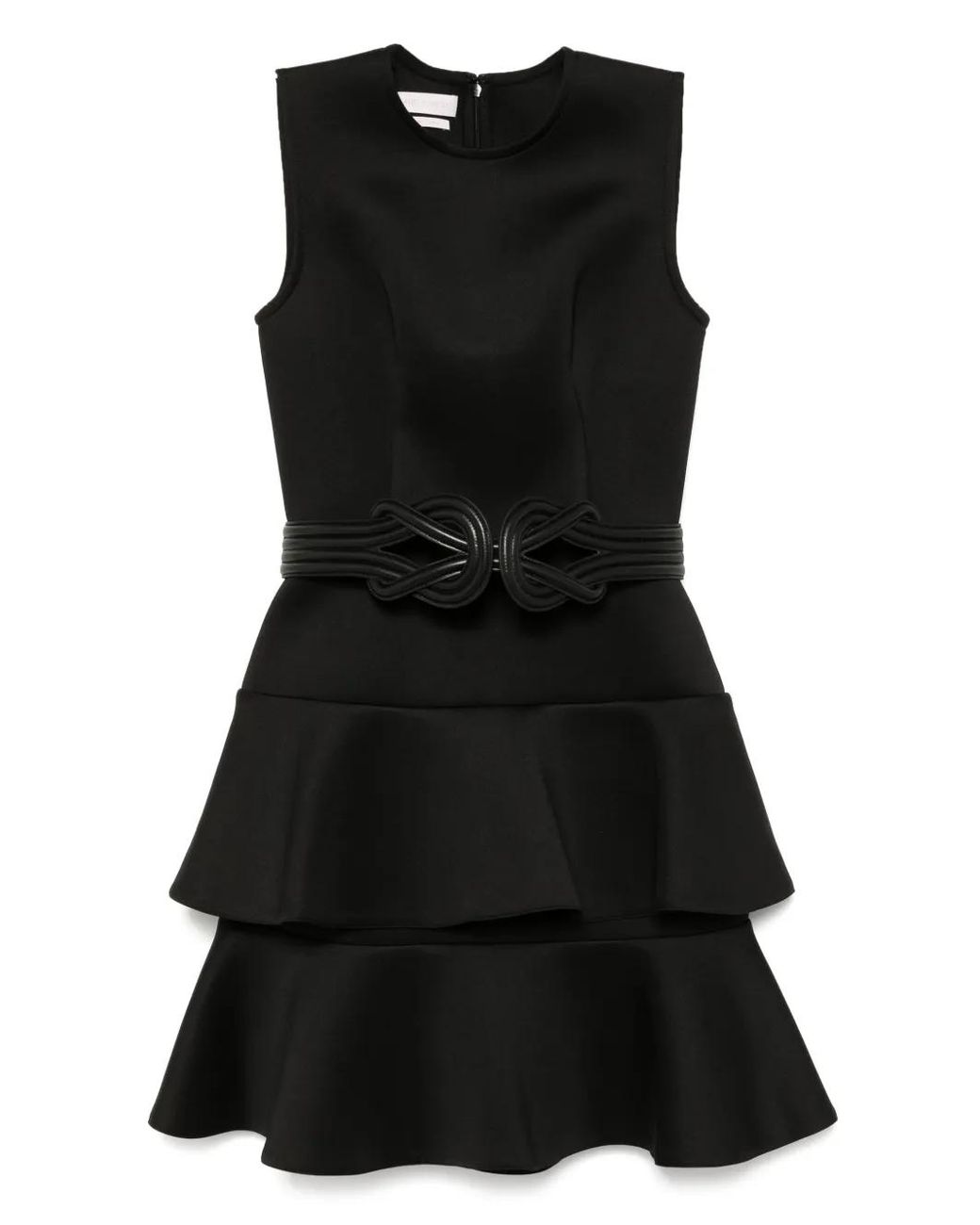 Saiid Kobeisy Black Midi Ruffled Dress