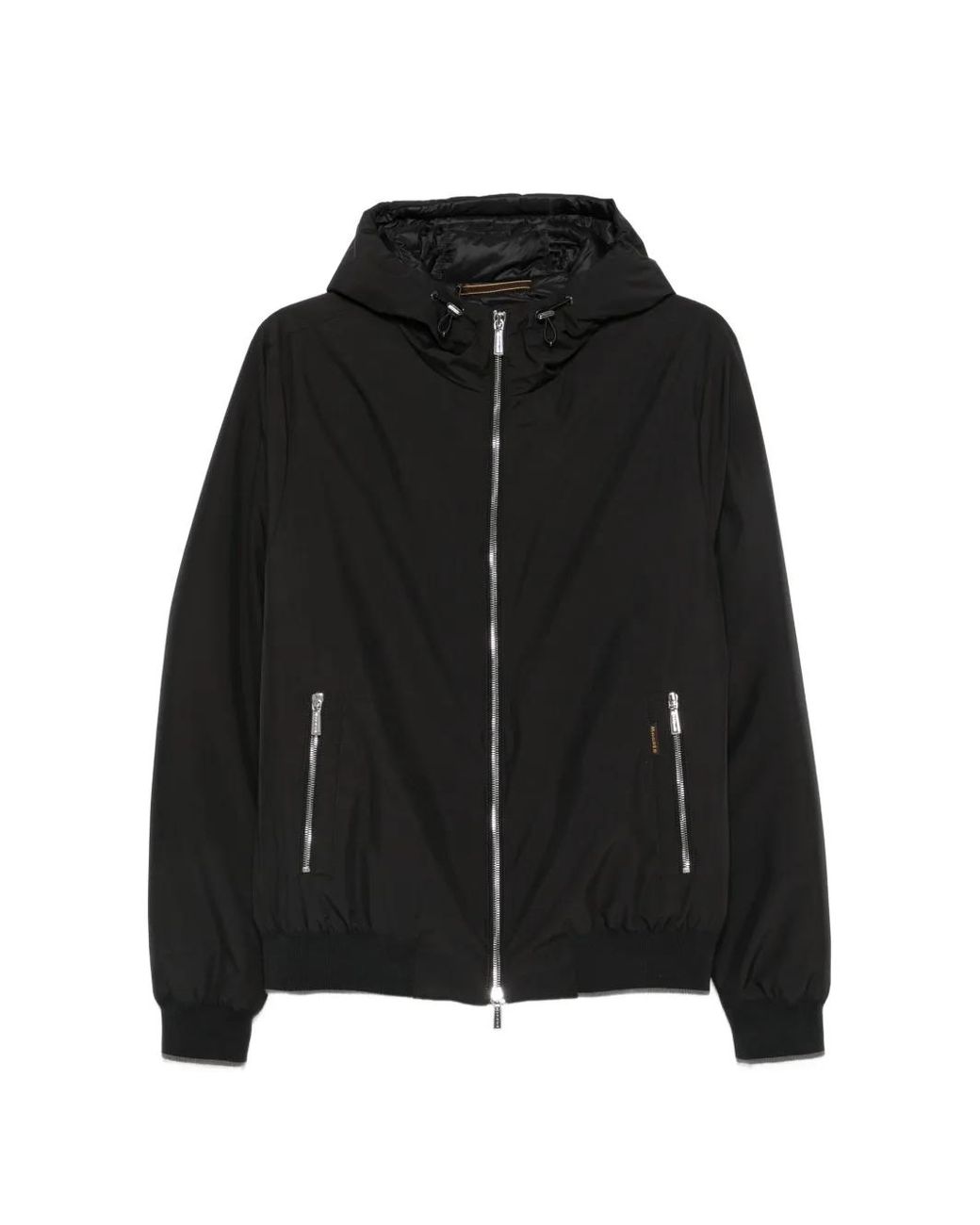 Moorer Black Oniro Hooded Jacket for men